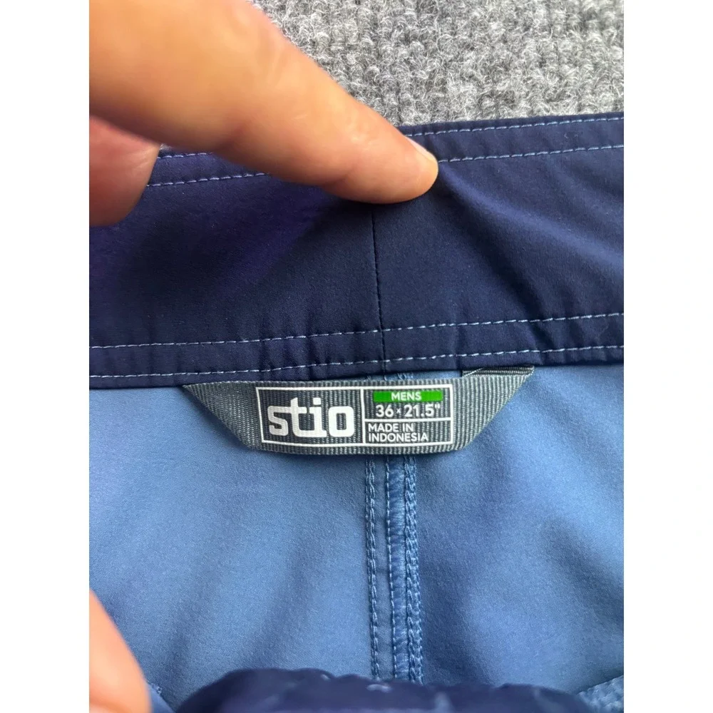 Stio Board Shorts Mens 36 Blue Eddyline Stretch Hybrid Water SS23PV1 67109